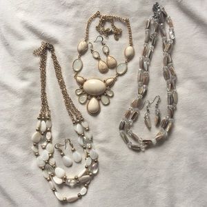 Charming Charlie White Neutrals Jewelry Bundle